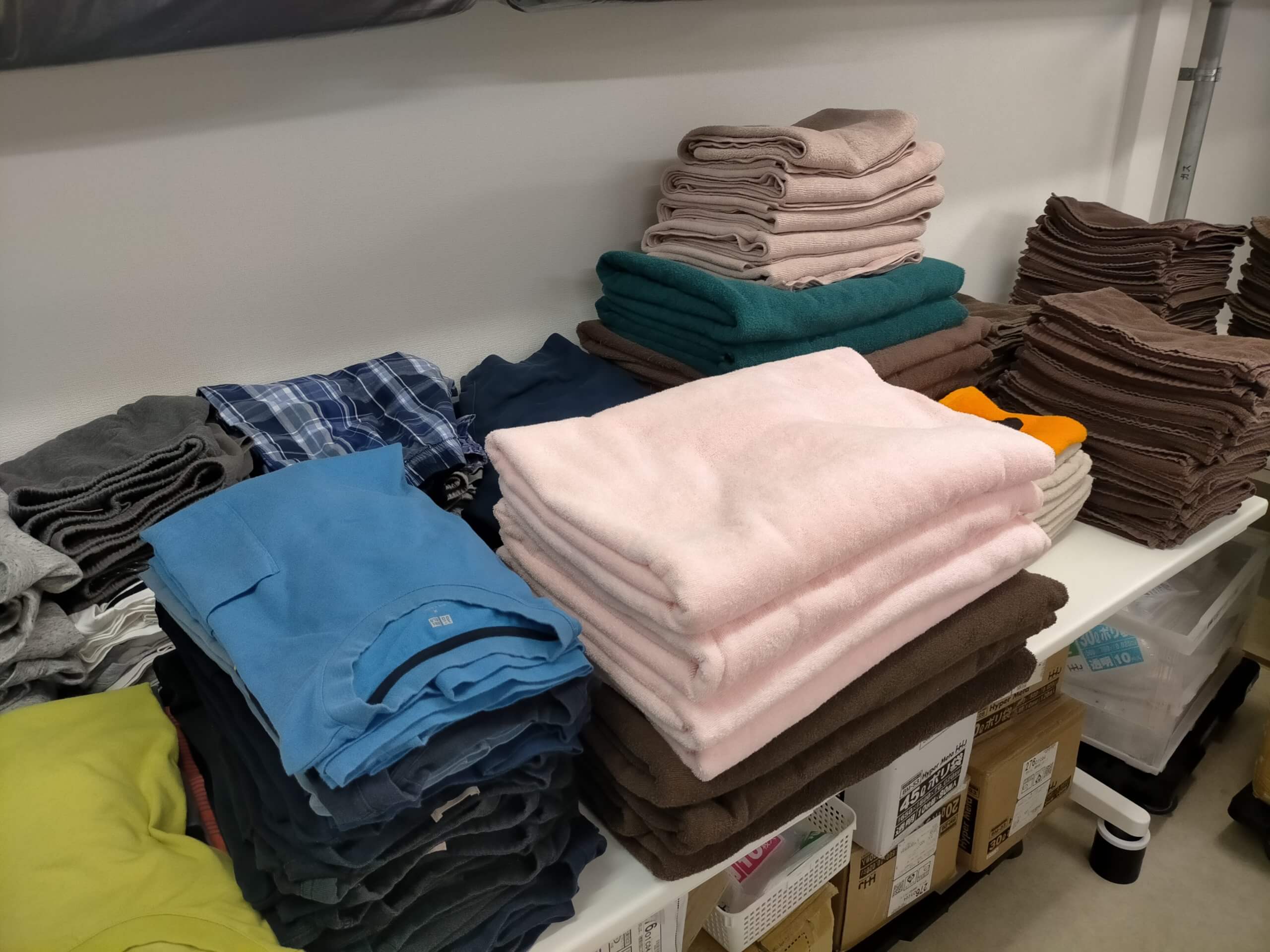 タオルとTシャツユニフォームの洗濯代行