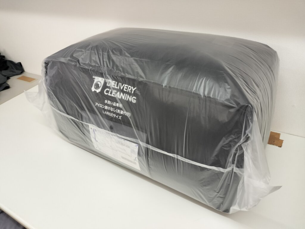 納品用に梱包されたラージサイズバッグ