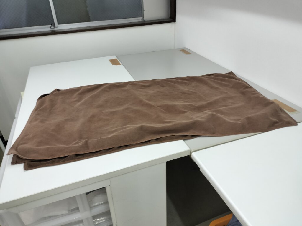 タオルを一枚ずつ平らに広げた状態